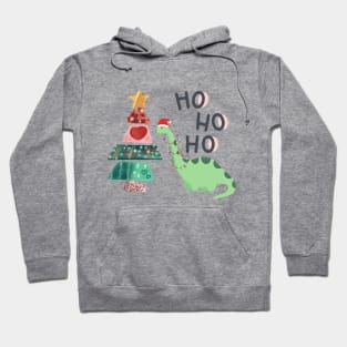 Santa Dinosaur - Christmas Lights - Tree gifts Hoodie